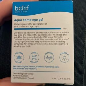 NWT belif aqua bomb eye gel